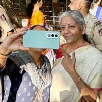 Nirmala Sitharaman is all smiles after voting