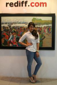 PIX: Zid debutante Mannara visits Rediff