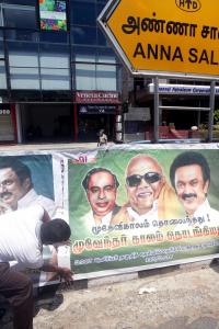 Remove all posters put up by political parties in Chennai: HC to TN govt