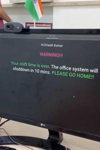 'PLEASE GO HOME!!' Says Office Computer