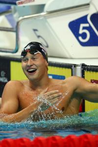 PIX: Ress wins 50m backstroke gold after review