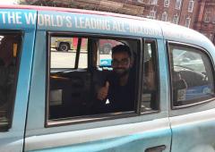 Look who was spotted in a London cab!