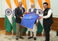 BCCI gifts PM Modi special jersey