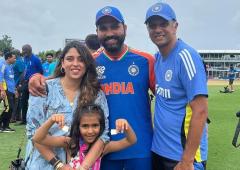 Rohit's heartwarming tribute to 'work wife' Dravid