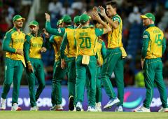 PIX: South Africa maul Afghans; reach first WC final