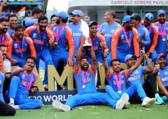 PIX: How Team India celebrated T20 World Cup triumph!
