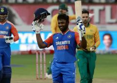 1st T20 PIX: Samson slams century as India maul SA