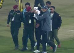 Ravindra bloodied by ball to the face in Lahore ODI