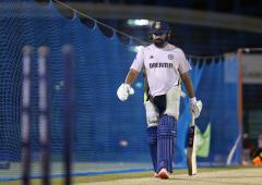 PIX: Rohit & Co practice under lights