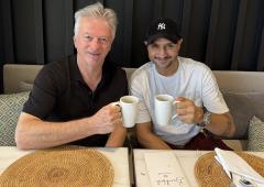 PIX: When Bhajji met Waugh! 