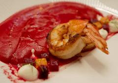 Recipe: Pumpkin Beetroot Soup With Prawns