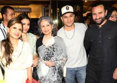 Saif, Soha, Saba Cheer For Mum Sharmila