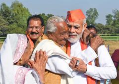 When A Centenarian Hugged Modi