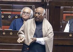 Shah mum in Parl, giving interview on TV: Kharge