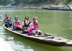 Voters Arrive Via Boat To Cast Votes