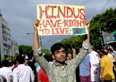 Bangla Hindus Protest Against Attacks