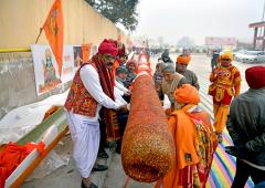 108-Foot Agarbatti Lit In Ayodhya
