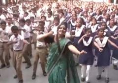 School Children, Teacher Dance For Shri Ram