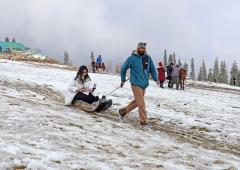 Snow Arrives Early In Kashmir