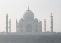 The Taj Covered By Smog