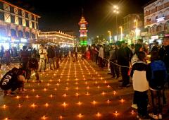 Historic! Diyas Light Up Srinagar