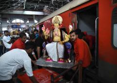 Lord Ganesha Takes A Train!