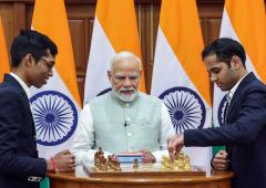 Modi Enjoys A Game Of Chess