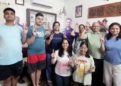 Special prayers for Group Captain Shukla's success