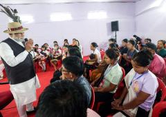 PHOTOS: Modi meets displaced Kukis, Meiteis in Manipur