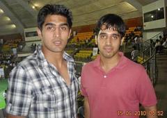 Spotted: Vijender Singh at Talkatora Stadium