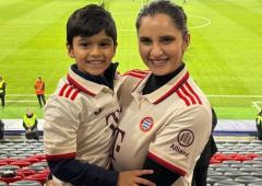 Sania, Izhaan Cheer Bayern Munich