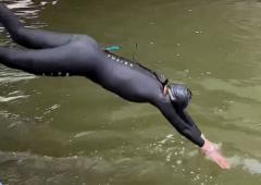 French sports minister swims in Seine ahead of Games