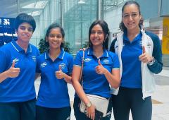 India's table tennis squad arrives in Paris