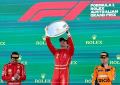 Sainz leads Ferrari 1-2 after Verstappen retires