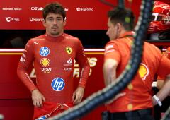 Ferrari's Leclerc fined for swearing