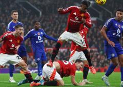 EPL PIX: United thrash Leicester; Ipswich stun Spurs 