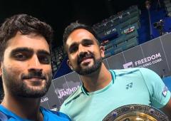 Bollipalli-Khade wins first ATP title, Nagal loses