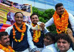 PIX: India's Paralympic stars touch down in Delhi