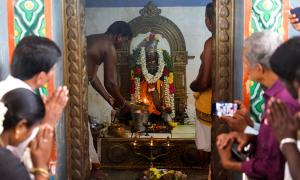 Puja, abhishekam at Kamala's ancestral village in TN