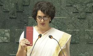 Priyanka takes oath as LS MP; 3rd Gandhi in Parliament