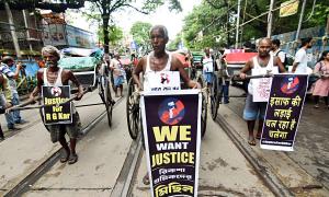 Docs to rickshaw pullers, Kolkata rocked by protests