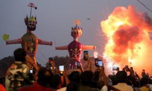 Ravan And His Brothers Go Up In Flames