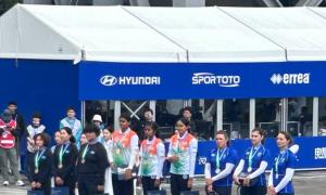 PIX: India win three gold at  Archery World Cup
