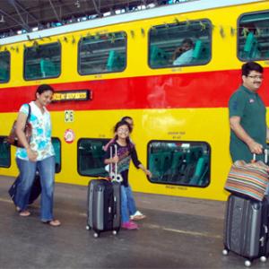 The superfast double-decker Mumbai-Ahmedabad train