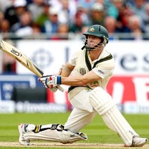 Ton by golden oldie Rogers lifts Australia on Day 2