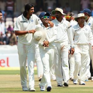 Photos: How the spinners wrapped the Test for Team India