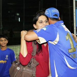 Rahul Dravid on Royals hugging spree