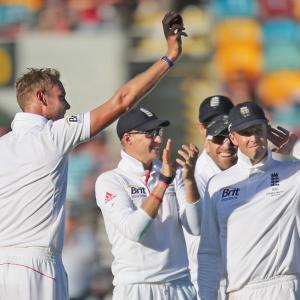 Ashes PHOTOS: Broad takes two to silence the Brisbane boos
