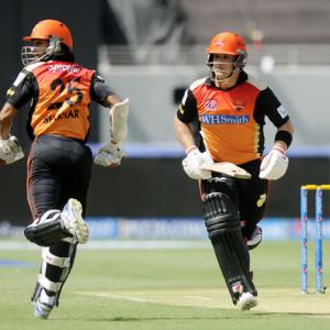 IPL PHOTOS: Finch, Warner help Hyderabad edge past Delhi