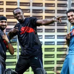 Usain Bolt wows Bangalore with the bat